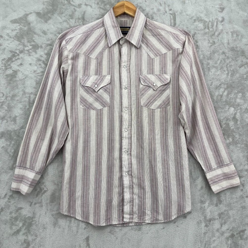 Panhandle Slim Vintage Pearl Snap Western Shirt Rockabilly Striped